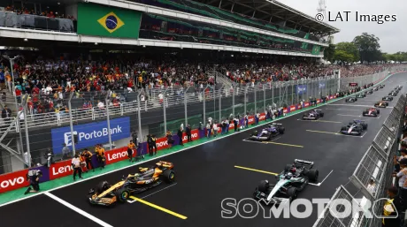 La parrilla del GP de Brasil antes de la salida