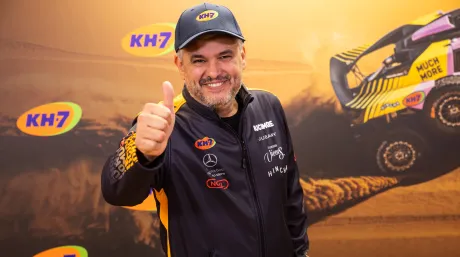 Nandu Jubany en el presentación del Dakar 2025