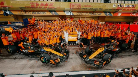 McLaren celebra su victoria en el GP de Abu Dabi