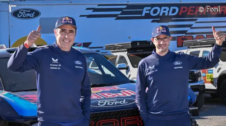 Nani Roma y Àlex Haro en la presentación del Dakar 2025