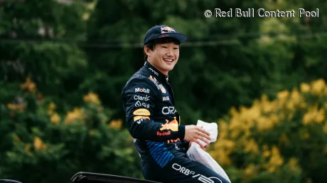 Yuki Tsunoda en Abu Dabi, durante los test post temporada que disputó con Red Bull