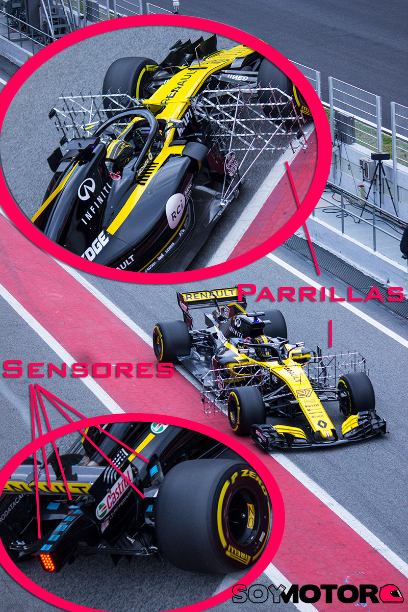Parrillas y sensores en el Renault